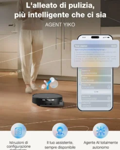Robot aspirapolvere e lavapavimenti Ecovacs Deebot T90 Pro Omni con lavaggio automatico