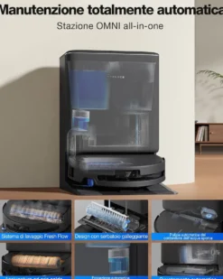 Robot aspirapolvere e lavapavimenti Ecovacs Deebot T90 Pro Omni con lavaggio automatico