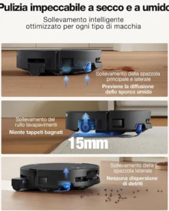 Robot aspirapolvere e lavapavimenti Ecovacs Deebot T90 Pro Omni con lavaggio automatico