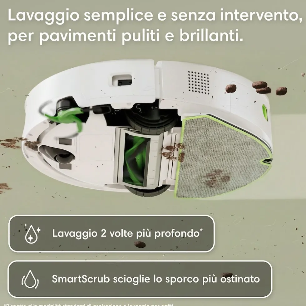 Robot aspirapolvere e lavapavimenti Roomba 115 Combo con base autosvuotante