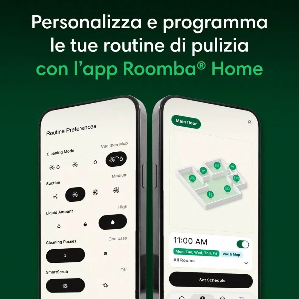 Robot aspirapolvere e lavapavimenti Roomba Plus 776 Combo con base di lavaggio automatico