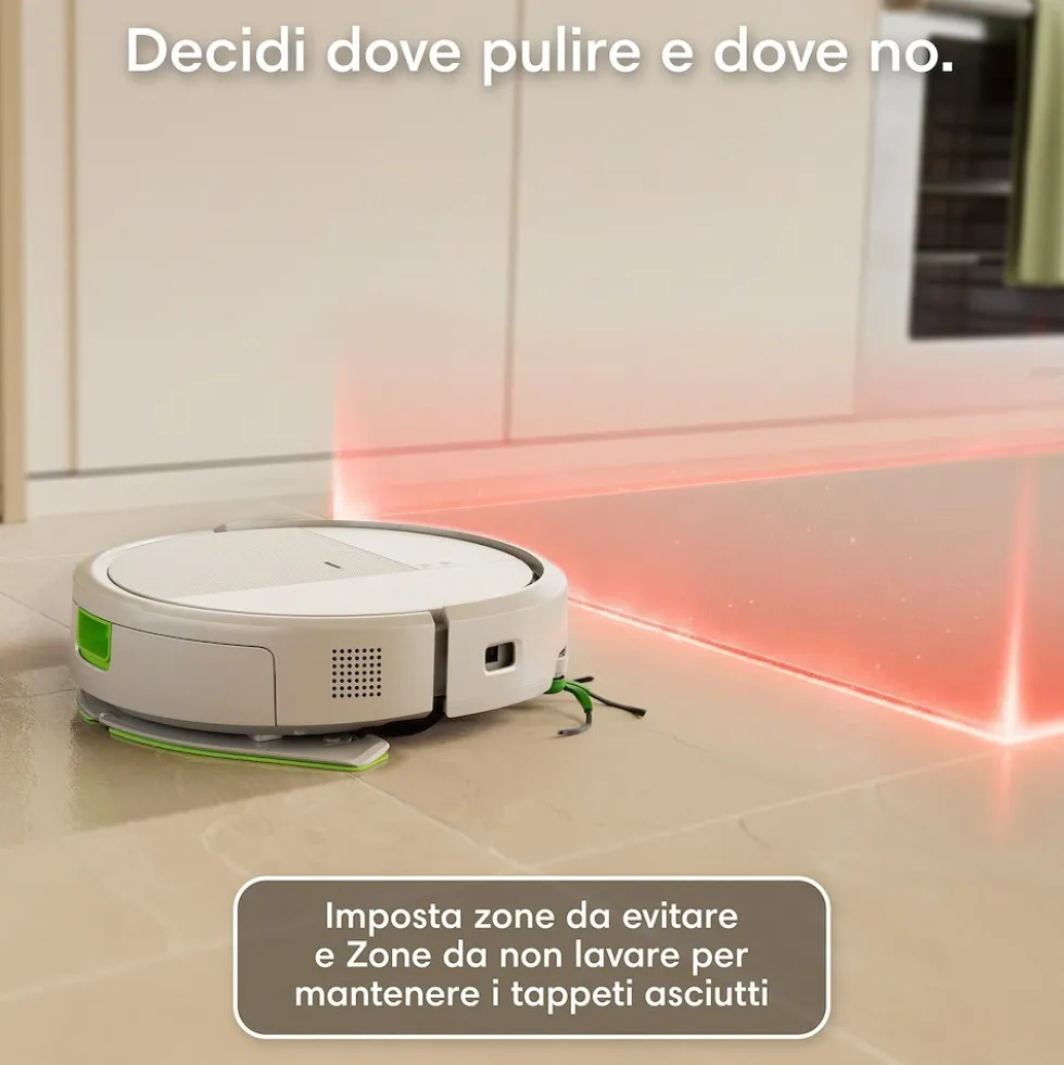 Robot aspirapolvere e lavapavimenti Roomba 115 Combo con navigazione LiDAR