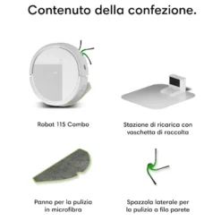 Robot aspirapolvere e lavapavimenti Roomba 115 Combo con navigazione LiDAR