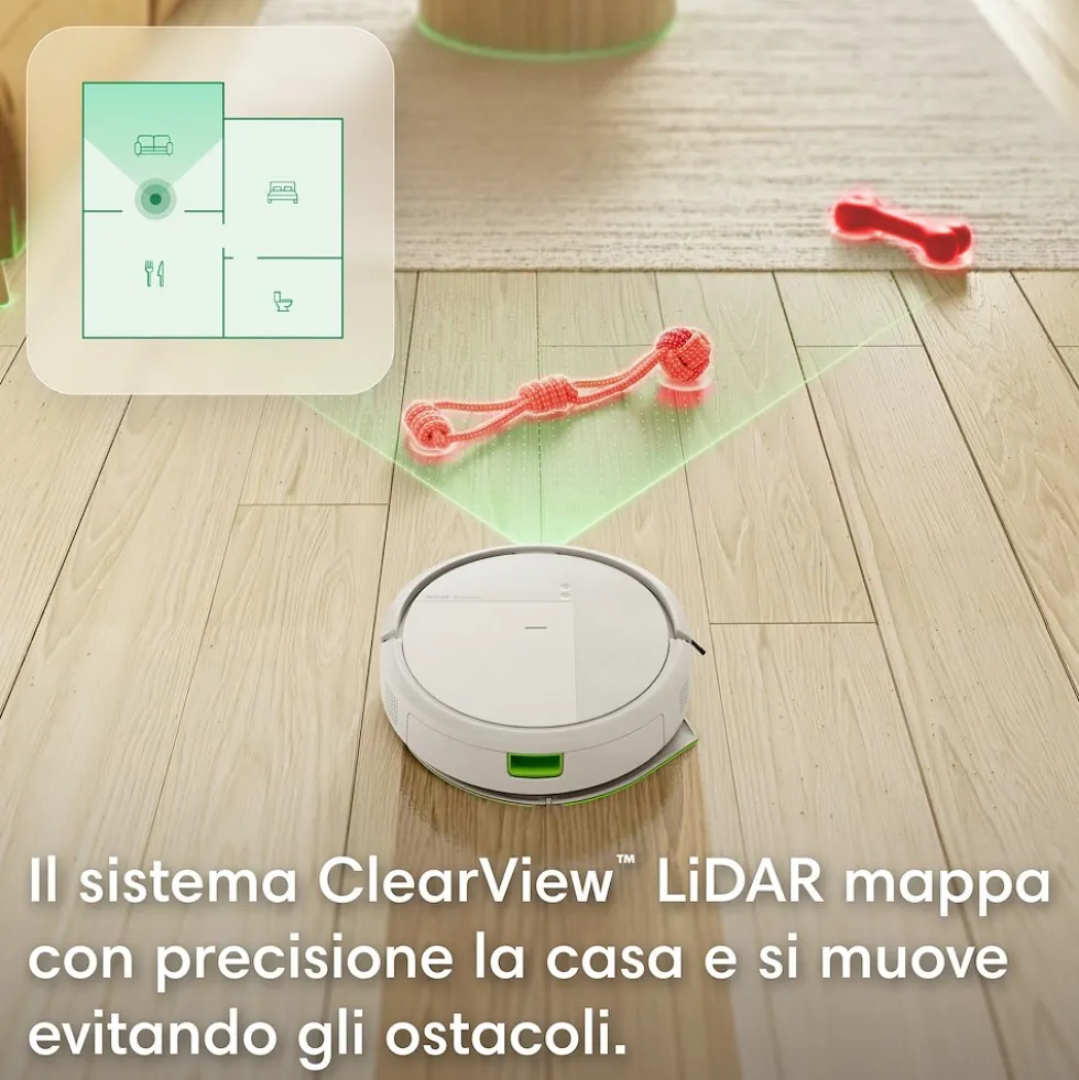 Robot aspirapolvere e lavapavimenti Roomba 115 Combo con navigazione LiDAR