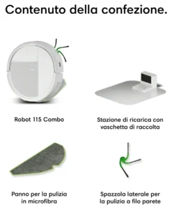 Robot lava pavimenti iRobot 817174 ROOMBA COMBO 115 White