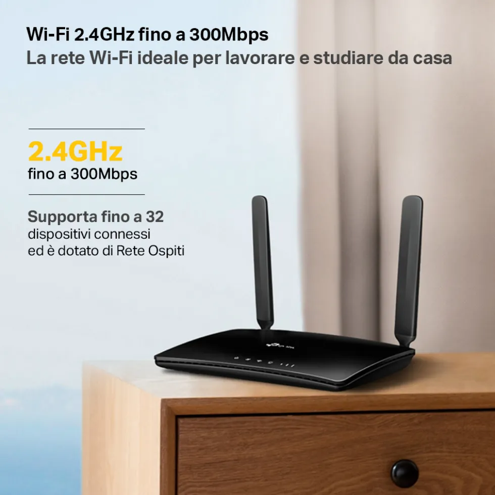 Router 4G TP-Link TL-MR150 per connessioni fino a 150Mbps