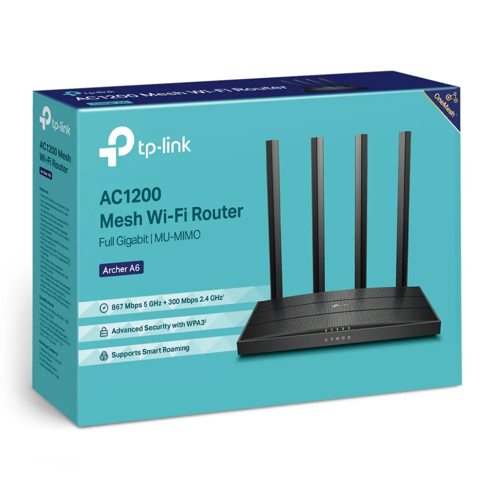 Router WiFi TP-Link Archer A6 V3 AC1200 Gigabit