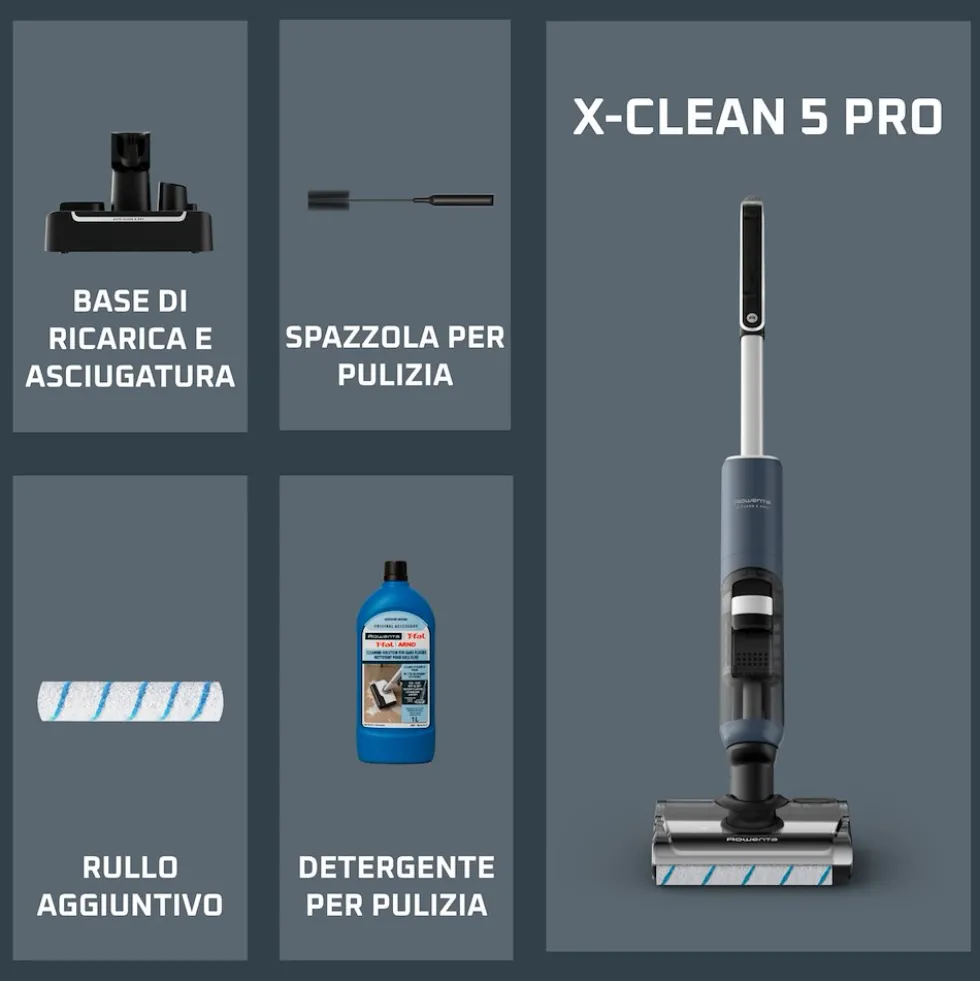 Rowenta Lavapavimenti Wet & Dry X-Clean 5 Pro