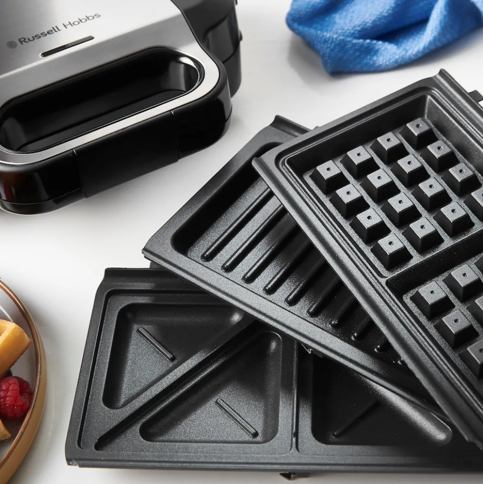 Russell Hobbs Tostiera 750W 3In1 Sandwich, Waffle E Grill Antiaderente