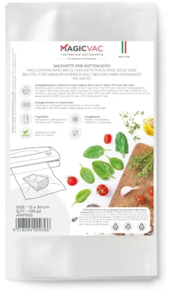 Sacchetti sottovuoto Magic Vac ANP1103 SENZA ETICHETTA BPA Free 15x30