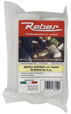 Sacchetti sottovuoto Reber 6615A Rotoli 15x600 cm Clear