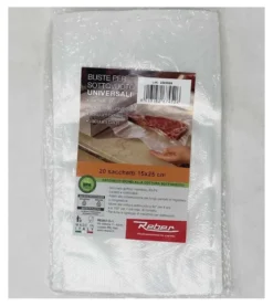 Sacchetti sottovuoto Reber 6745N 20 Goffrati 15x25 cm Clear