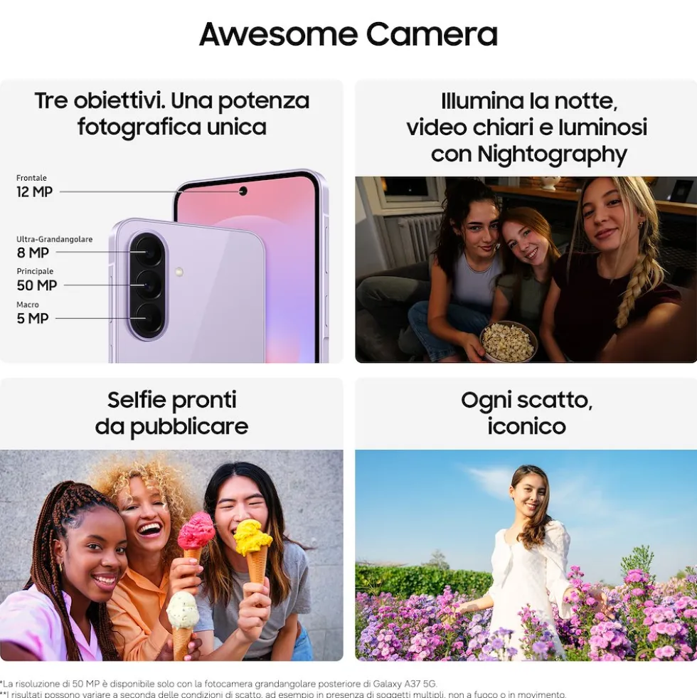 Samsung S.phone Galaxy A37 5G 6/128Gb Light Violet