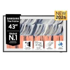 Samsung Tvc Qled 43 Frame 4K 50 Hz,Schermo Antiriflesso, Staffa Muro Inclusa