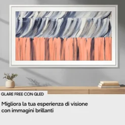 Samsung Tvc Qled 43 Frame 4K 50 Hz,Schermo Antiriflesso, Staffa Muro Inclusa