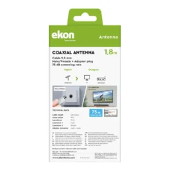 Sbs Cavo Antenna 9,5Mm M-F + Adatt.m/F1,8Mt Bianco