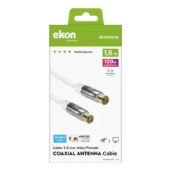 Sbs Cavo Antenna 9,5Mm M-F + Adatt.m/Fgold-Ferrite-Tessuto 1,8Mt