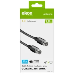 Sbs Cavo Antenna 9,5Mm M-F + Addatt.m/F1,8Mt Nero