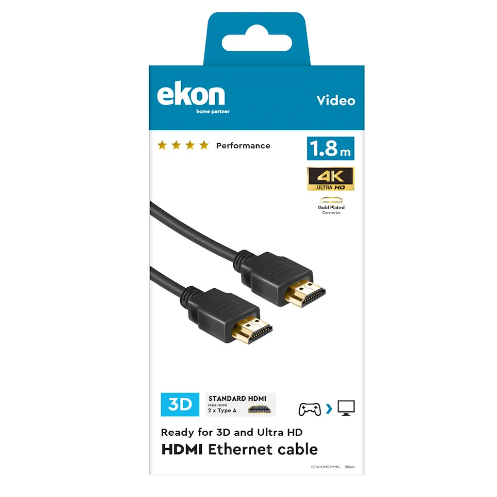 Sbs Cavo Hdmi V.1,4 Alta Velocita 1,8Mt Ethernet