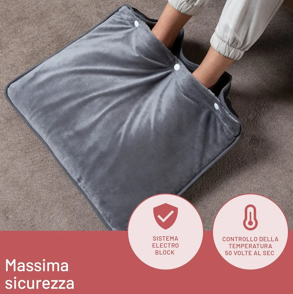 Scaldapiedi Imetec Intellisense Feet 48x50 cm, 5 temperature