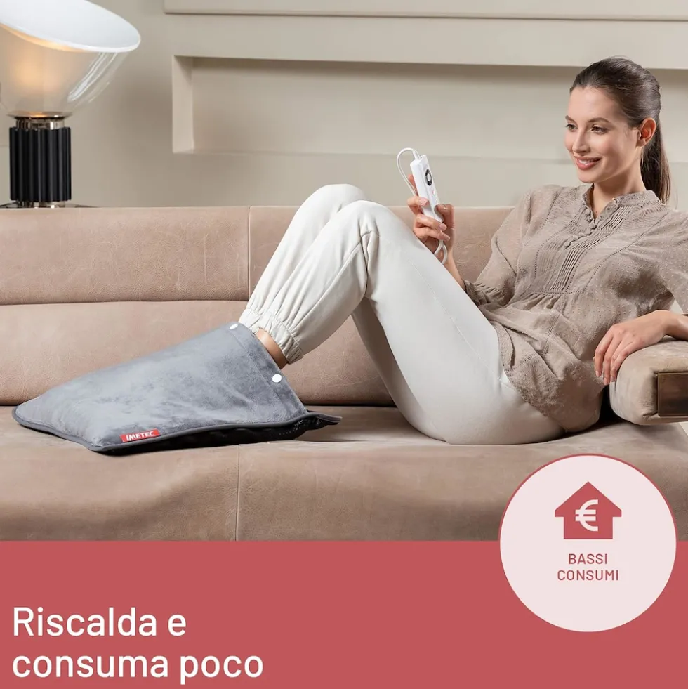 Scaldapiedi Imetec Intellisense Feet 48x50 cm, 5 temperature