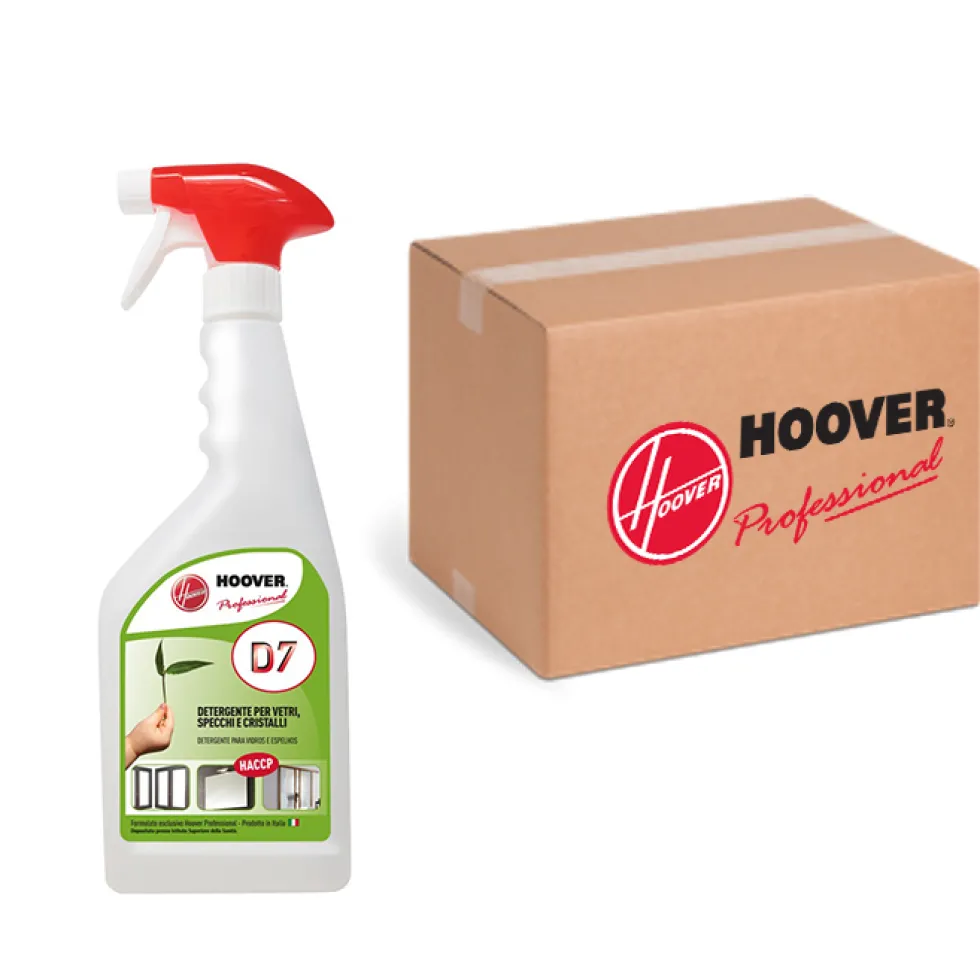 Scatola 12 detergenti per pulire vetri auto e specchi senza aloni D7 750 ml