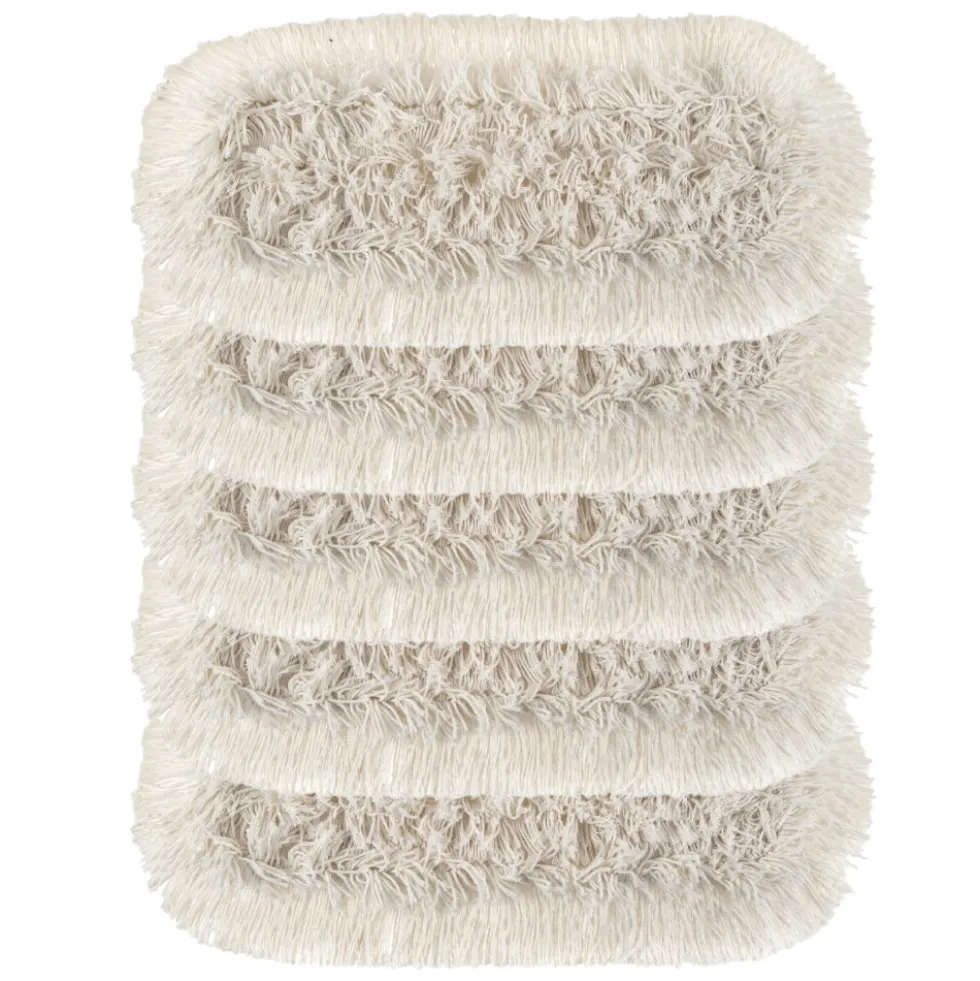 Scatola 5 frange in Cotone con lacci da 40 cm.
