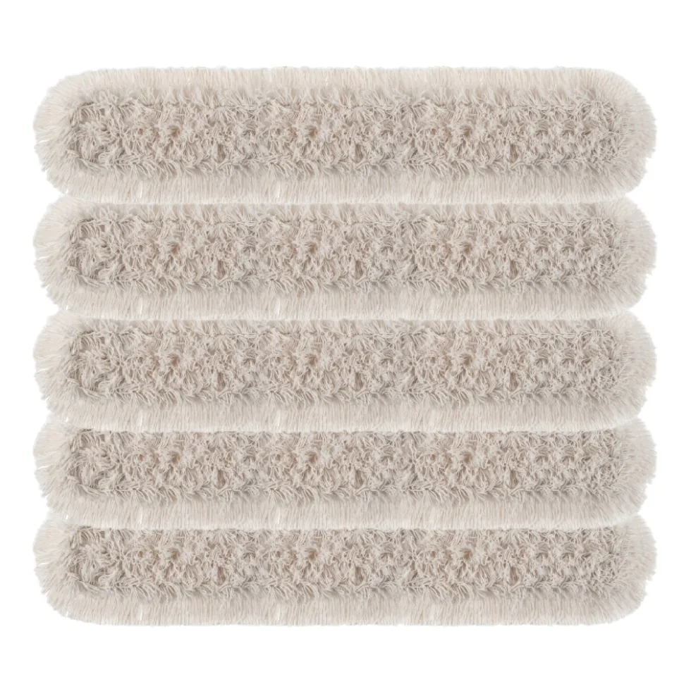 Scatola 5 frange in Cotone con lacci da 130 cm.