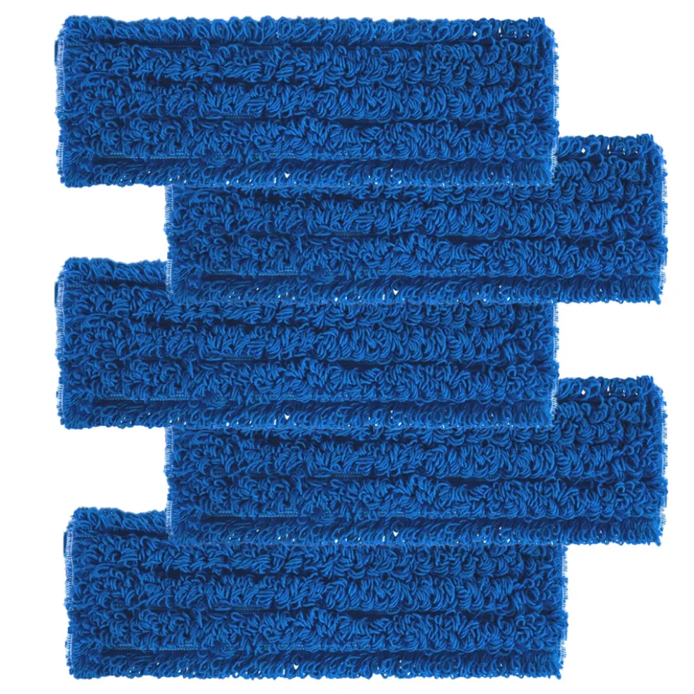 Scatola 5 frange Velcro System Microriccio blu da 40 cm.