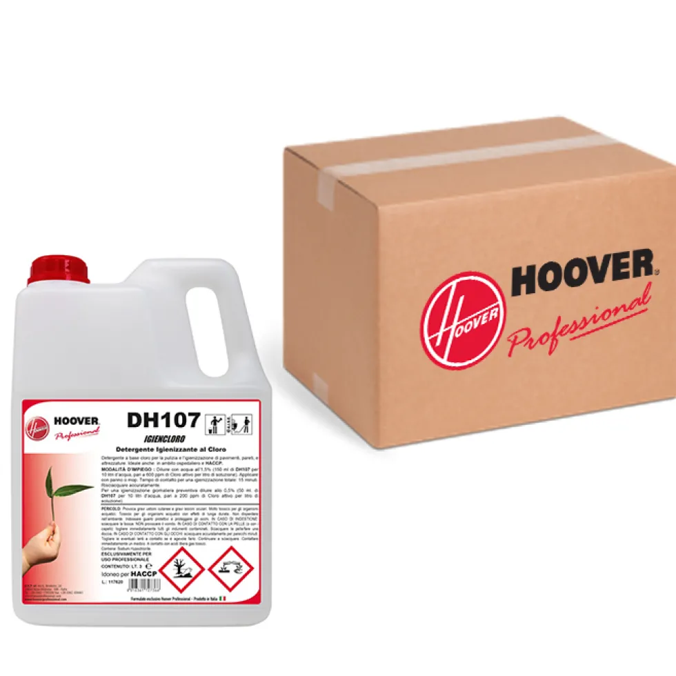 Scatola 4 taniche DH107 Igiencloro Detergente igienizzante