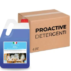 Scatola 4 taniche di brillantante per lavastoviglie professionale ProActive Brill 5 litri