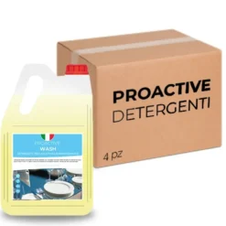 Scatola 4 taniche di detergente per lavastoviglie professionale ProActive Wash 5 litri