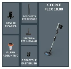Scopa elettrica batteria Rowenta RH7A32E0 X FORCE FLEX 10.80 Green e B