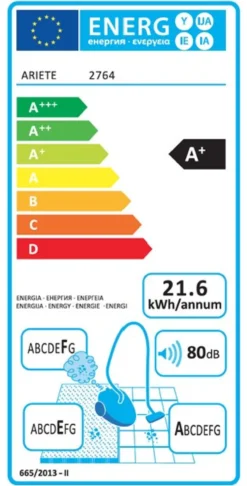 Scopa elettrica filo Ariete 00P276400AR0 EVO 2In1 Red e Black