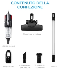 Scopa elettrica filo Midea MCS2045BR P1 Black e Silver