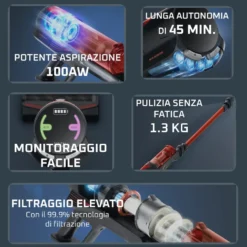 Scopa elettrica Rowenta X-Force 8.80 Animal Care senza filo 250W