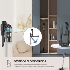 Scopa ricaricabile Samsung Jet 75B PET, 200W, 60 min autonomia