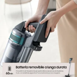 Scopa ricaricabile Samsung Jet 75B PET, 200W, 60 min autonomia
