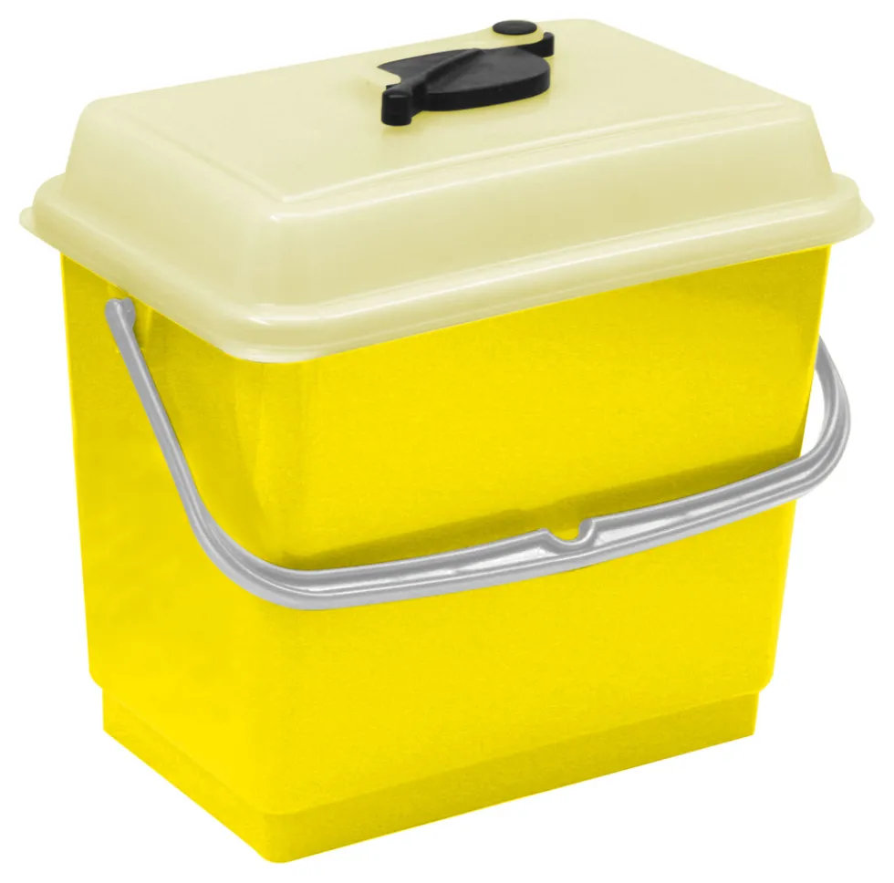 Secchio con coperchio 4 litri giallo