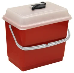 Secchio con coperchio 4 litri rosso