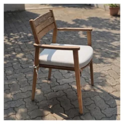 Sedia con braccioli Amicasa ALONA CHAIR ALONA Teak smoke white