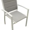 Sedia con braccioli Amicasa LS TC 804 VANIA Bianco e Grigio