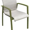 Sedia con braccioli Amicasa LY AC 002 MIKONOS Verde oliva e Grigio chi