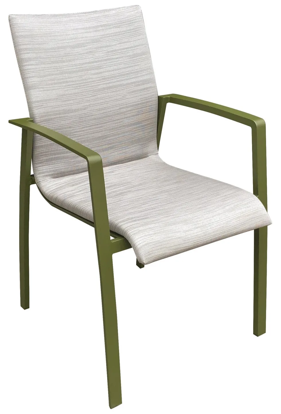 Sedia con braccioli Amicasa LY AC 002 MIKONOS Verde oliva e Grigio chi