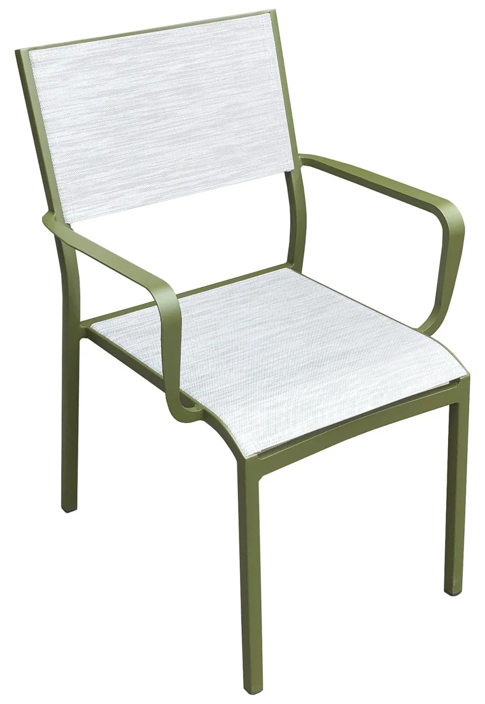 Sedia con braccioli Amicasa LY AC 062 CAROL Verde oliva e Grigio chiar