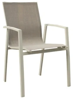 Sedia con braccioli Amicasa LS TC711 MONIA Bianco e Grigio