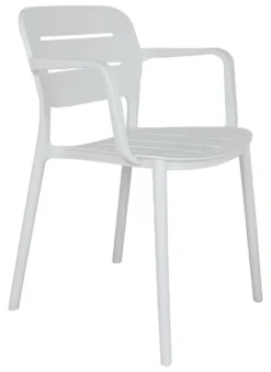 Sedia con braccioli Amicasa PP 831 CRETA Bianco