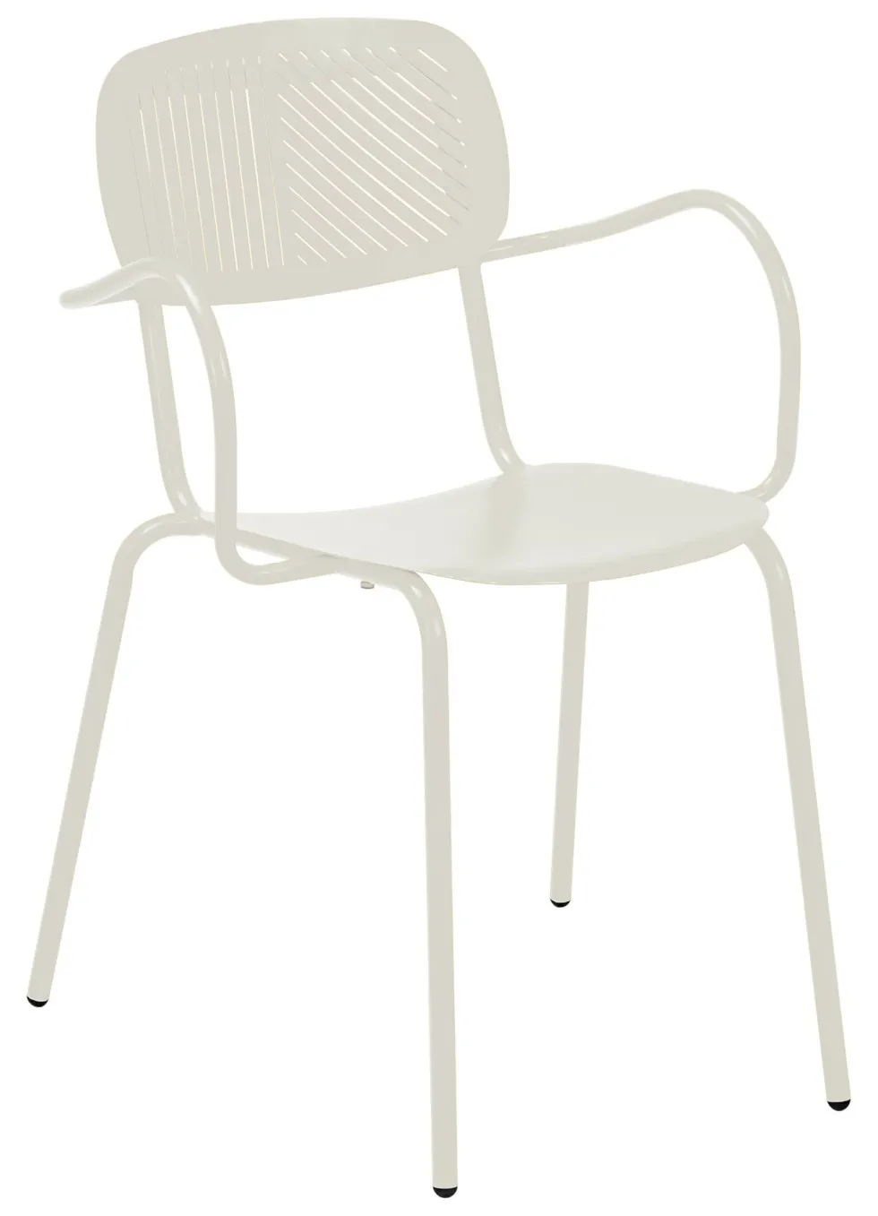 Sedia con braccioli Amicasa TB0106 LOUIS Bianco caldo