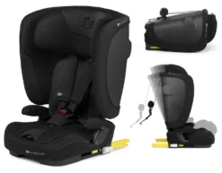 Seggiolino auto Kinderkraft KCFI2GO0BLK0000 FIX2GO schienale pieghevol