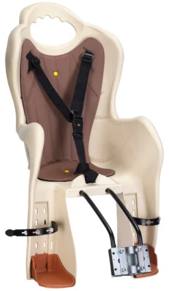 Seggiolino bici HTP Design ELIBAS T a telaio Beige e Marrone